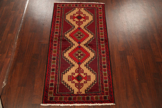 Brown Geometric Balouch Oriental Area Rug 4x7