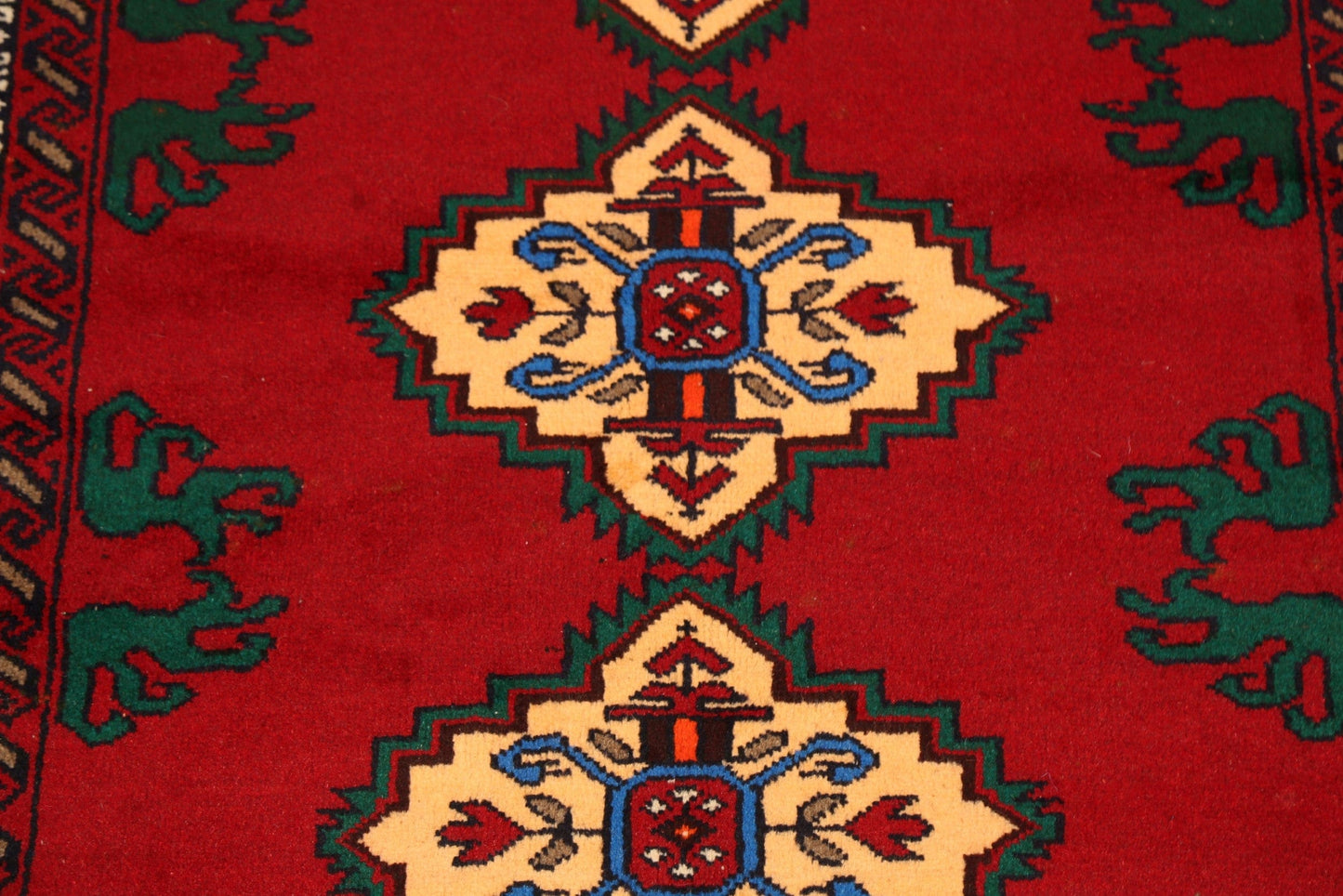 Geometric Red Balouch Oriental Area Rug 4x6