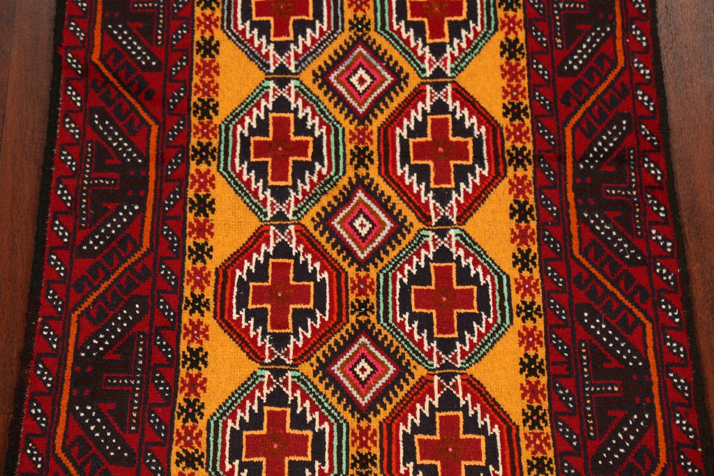 Geometric Balouch Afghan Oriental Area Rug 3x6