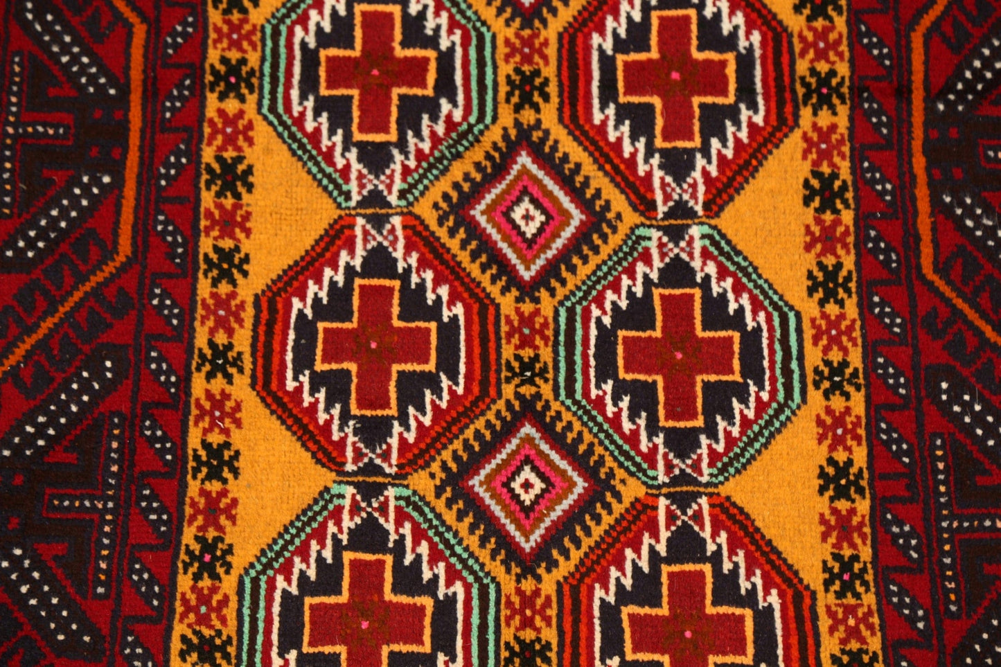 Geometric Balouch Afghan Oriental Area Rug 3x6