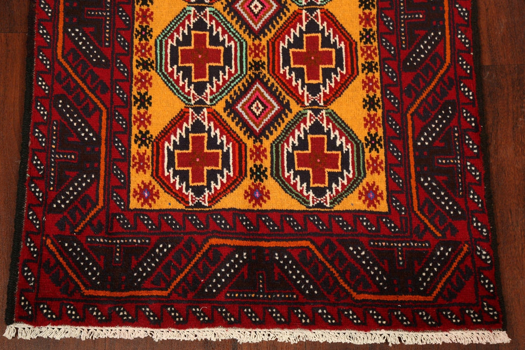 Geometric Balouch Afghan Oriental Area Rug 3x6