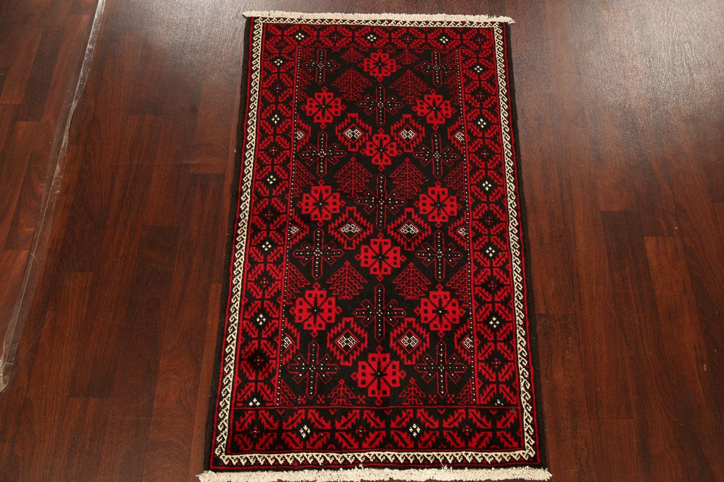 All-Over Geometric Balouch Afghan Area Rug 3x5