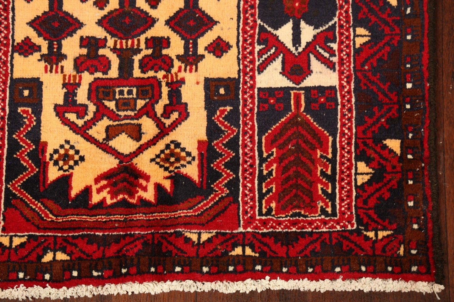 Tribal Geometric Balouch Afghan Area Rug 3x6