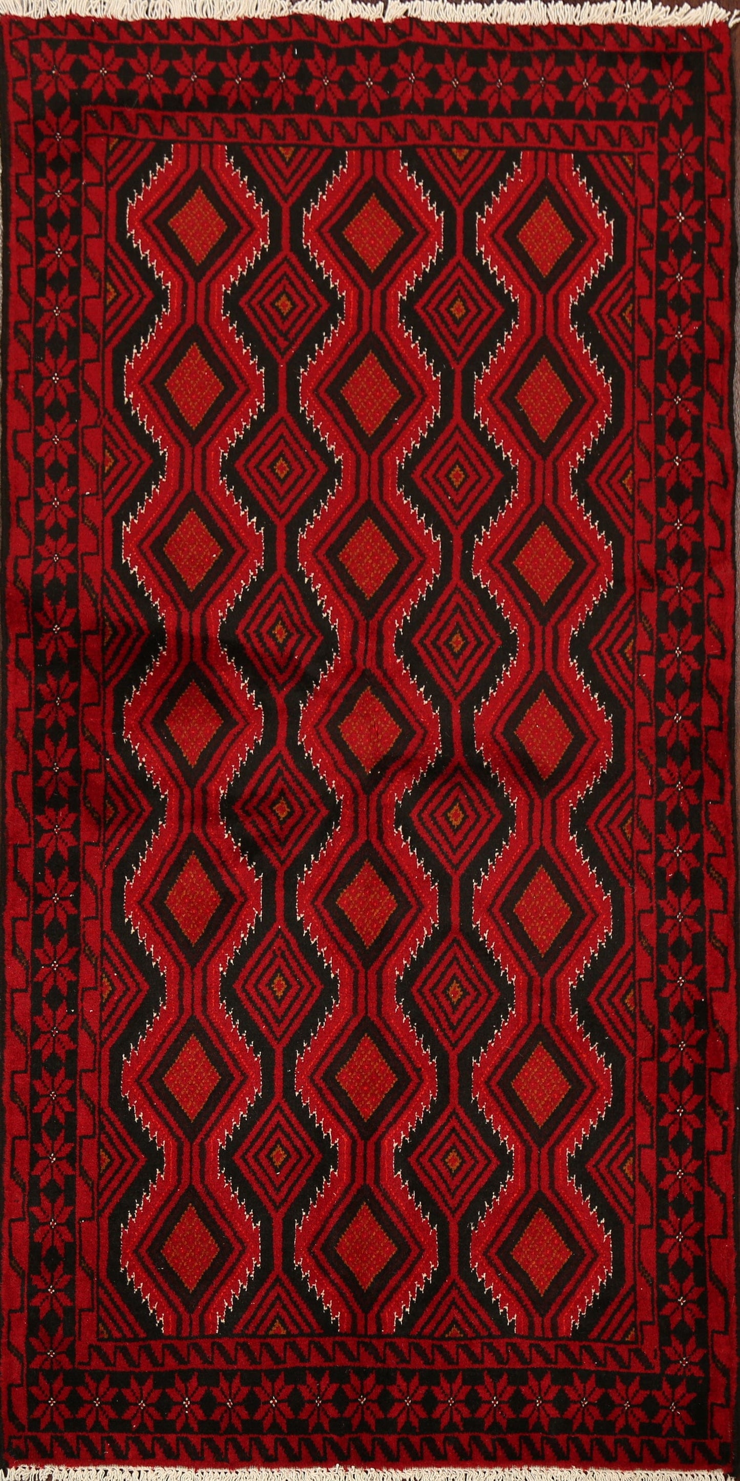 Geometric Balouch Oriental Area Rug 3x6