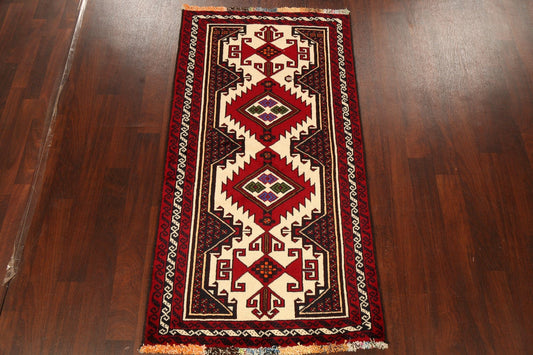 Geometric Balouch Afghan Oriental Area Rug 3x6