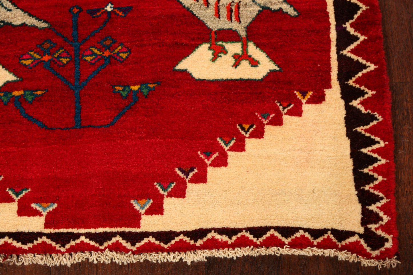 Animal Pictorial Gabbeh Persian Area Rug 4x5