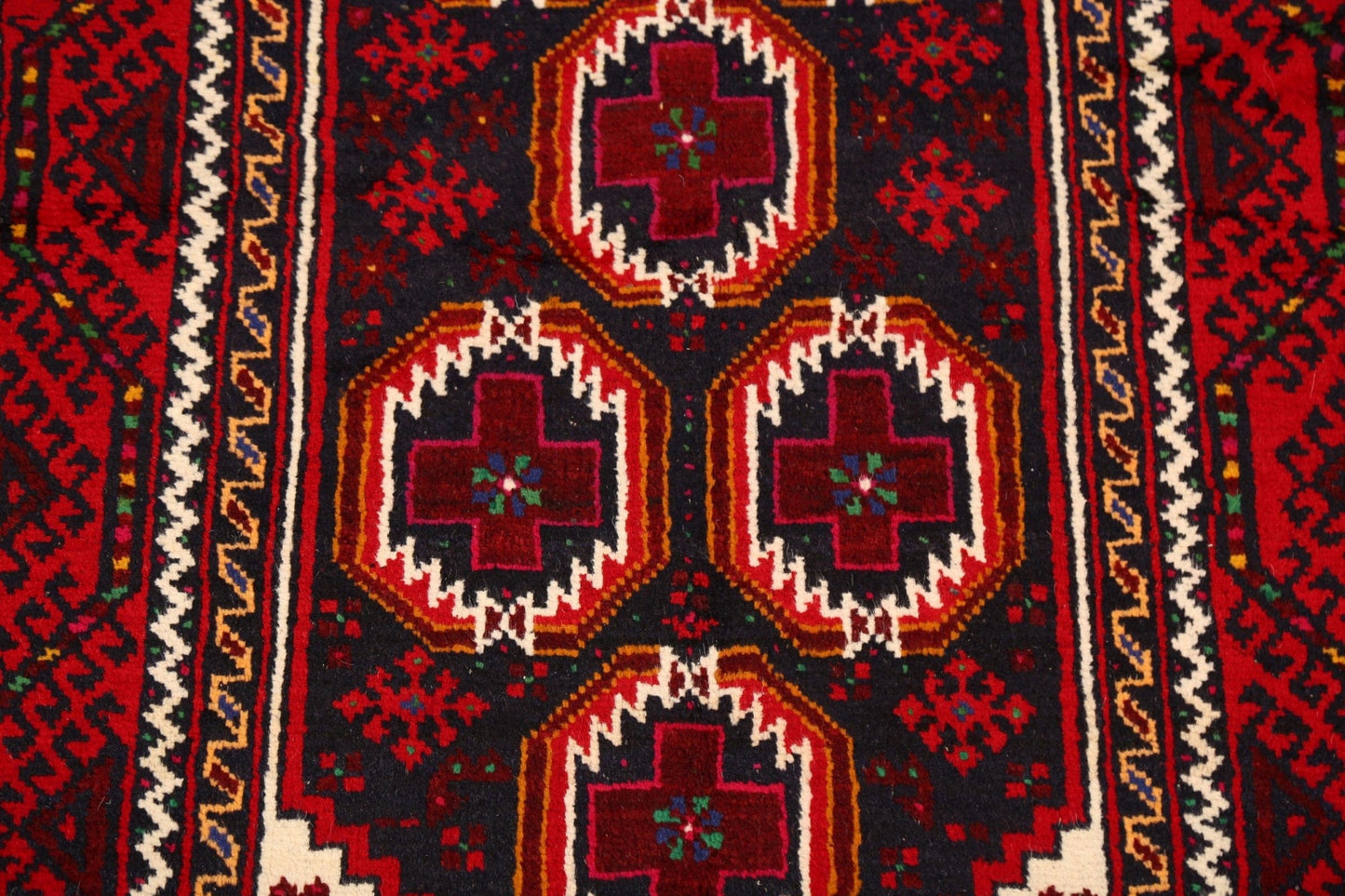 Geometric Balouch Afghan Oriental Area Rug 3x6