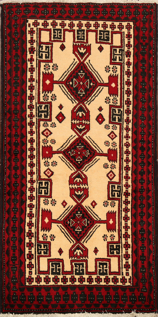 Geometric Balouch Afghan Oriental Area Rug 3x5