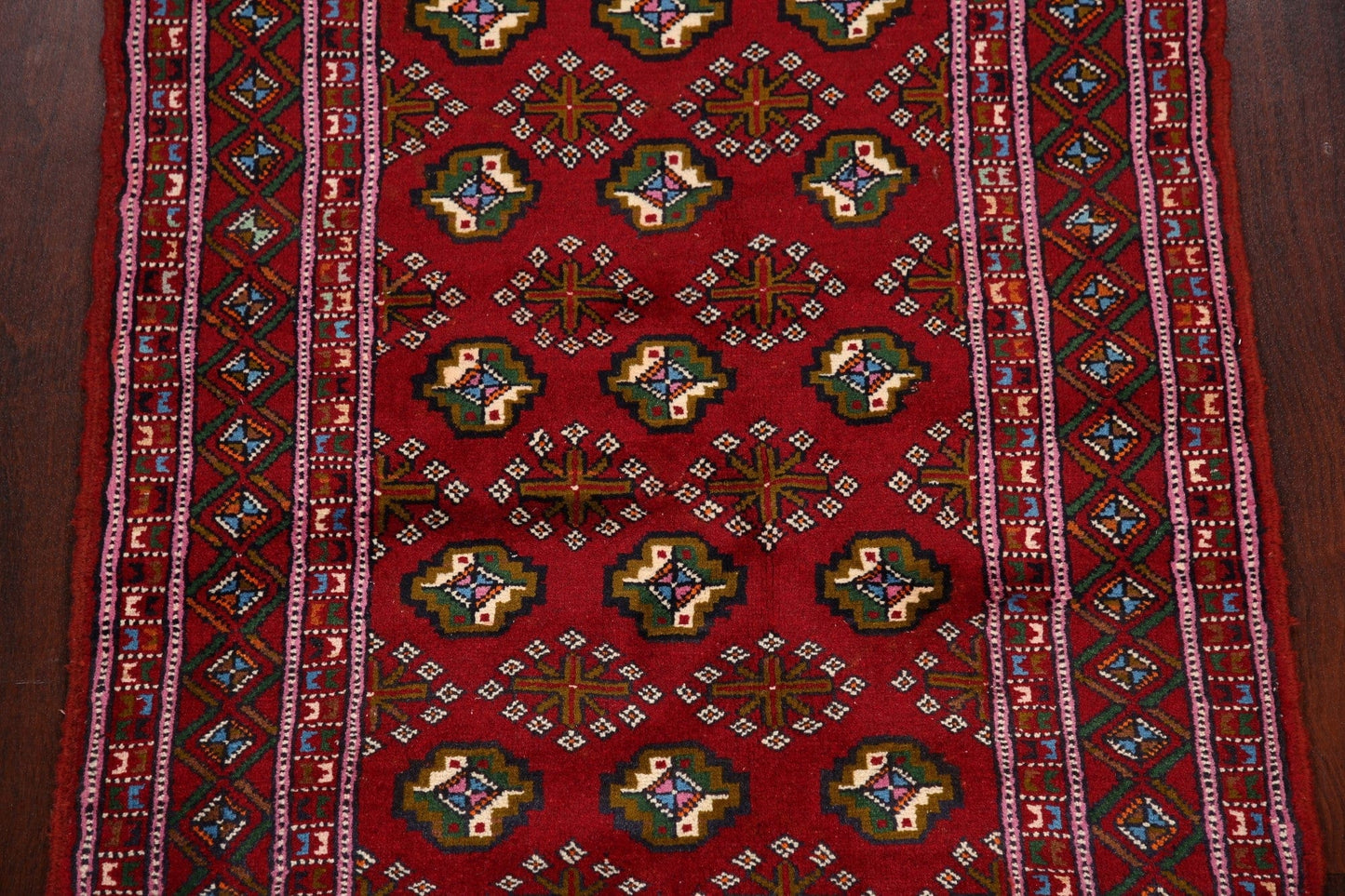 Geometric Red Balouch Oriental Area Rug 3x6