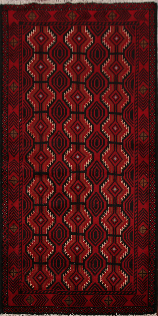 All-Over Geometric Balouch Oriental Area Rug 4x6