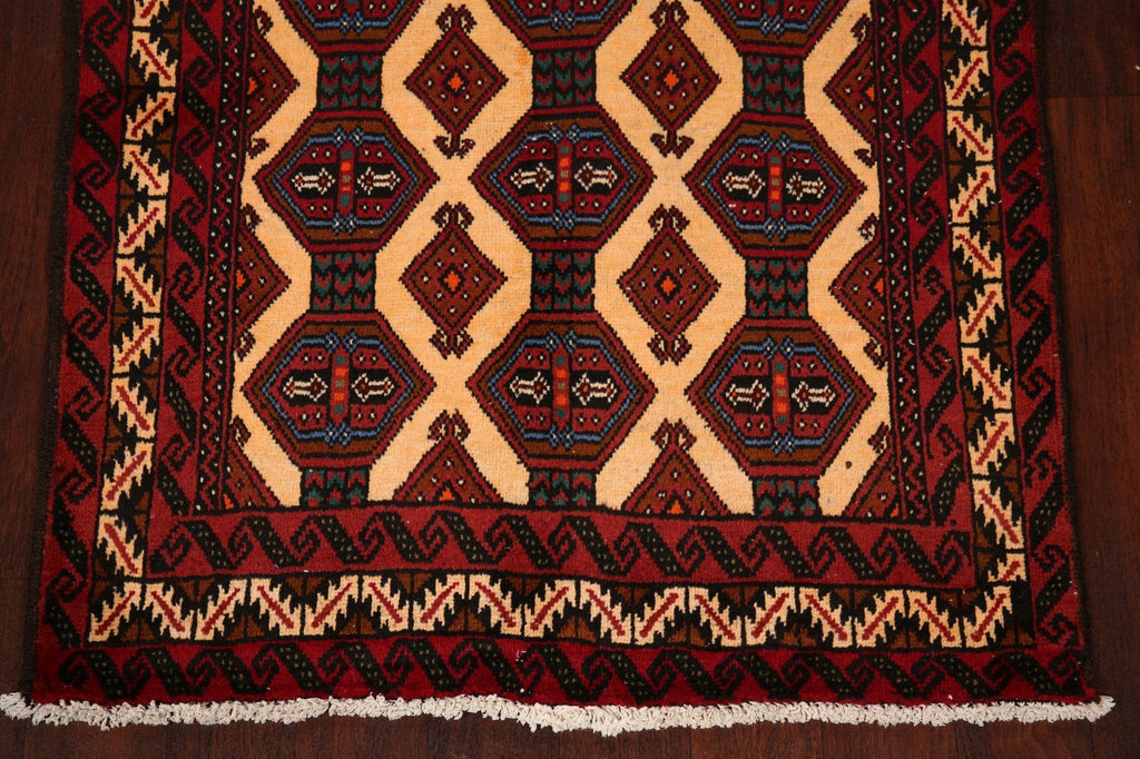 Geometric Balouch Afghan Oriental Area Rug 3x6