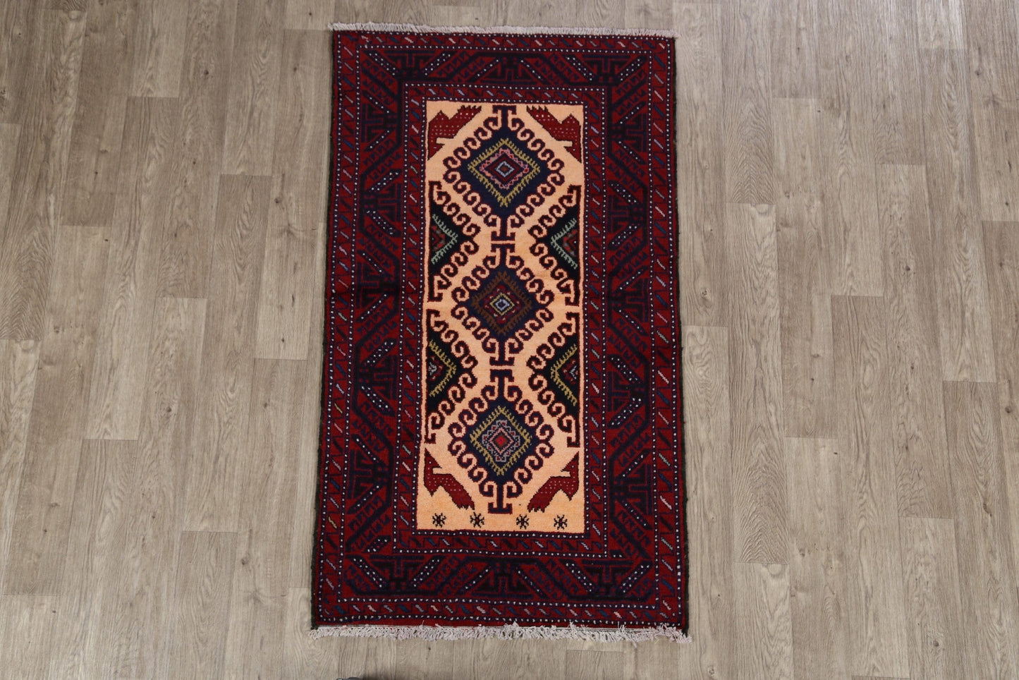 Geometric Balouch Afghan Oriental Area Rug 3x6