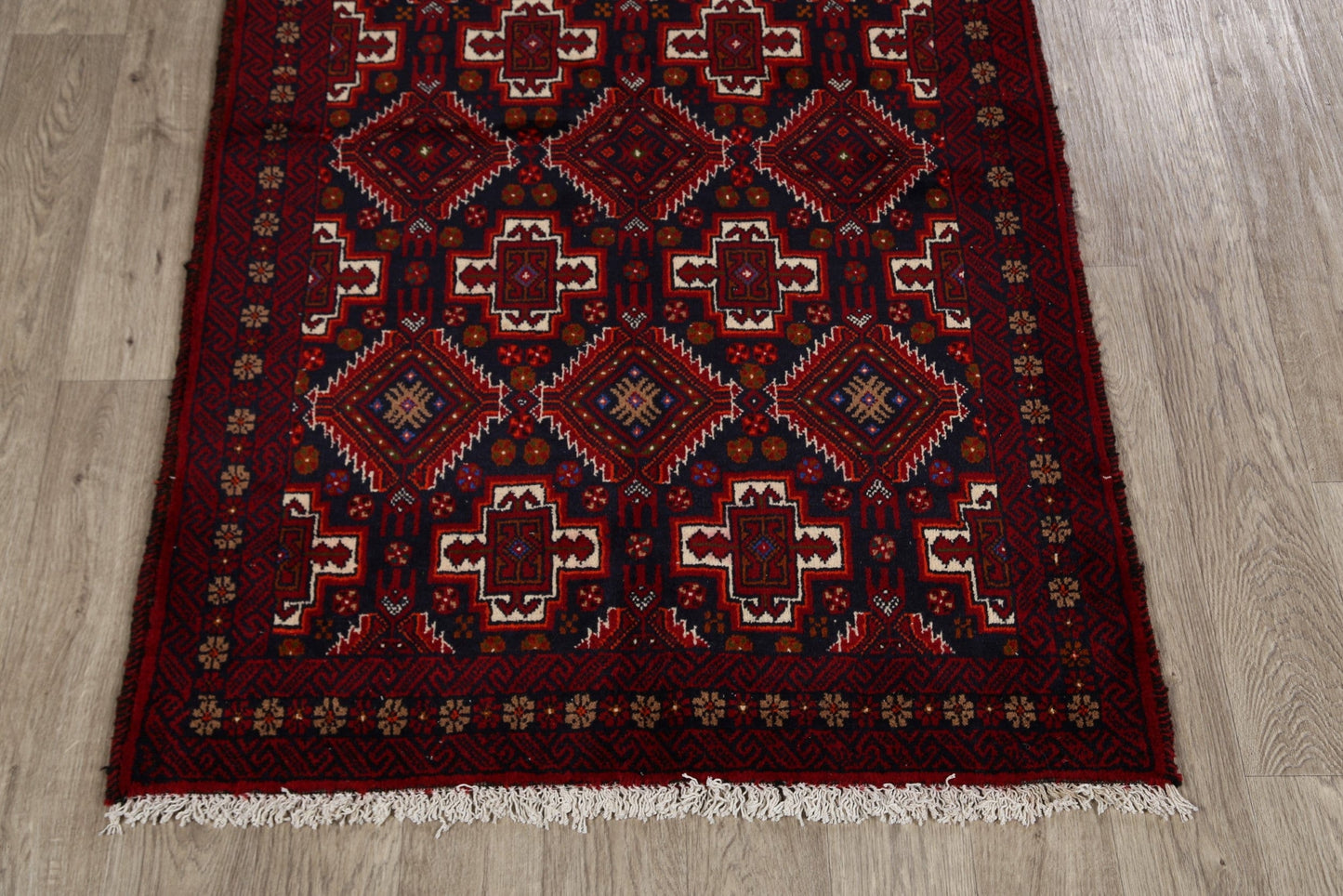 All-Over Geometric Balouch Oriental Area Rug 4x6