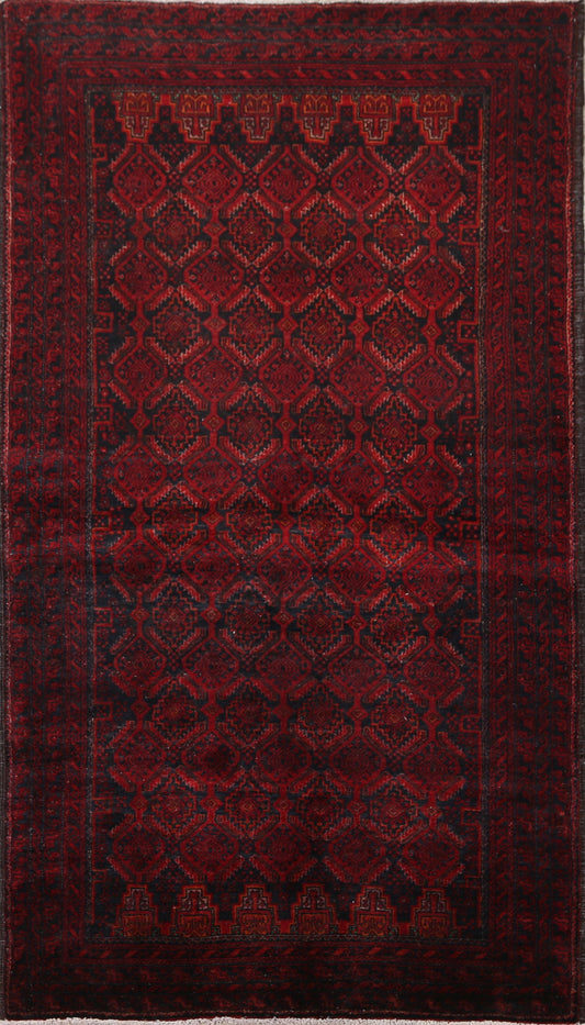 Geometric Balouch Afghan Oriental Area Rug 3x6