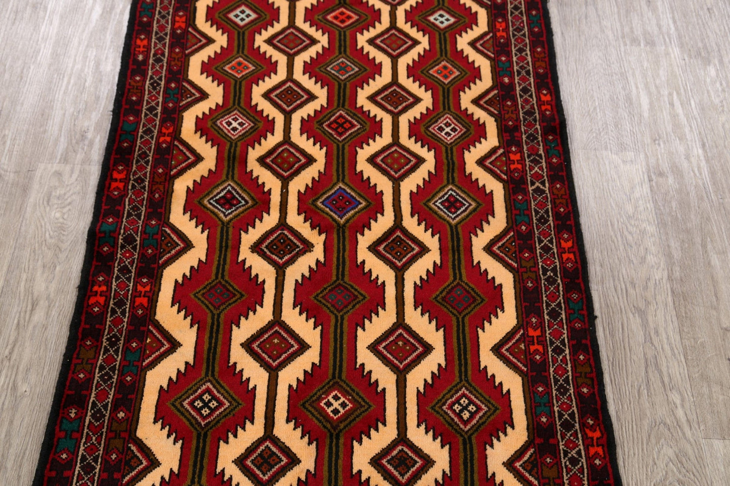 Geometric Balouch Afghan Oriental Area Rug 3x6