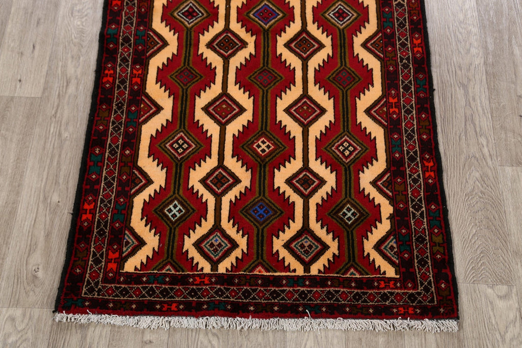 Geometric Balouch Afghan Oriental Area Rug 3x6