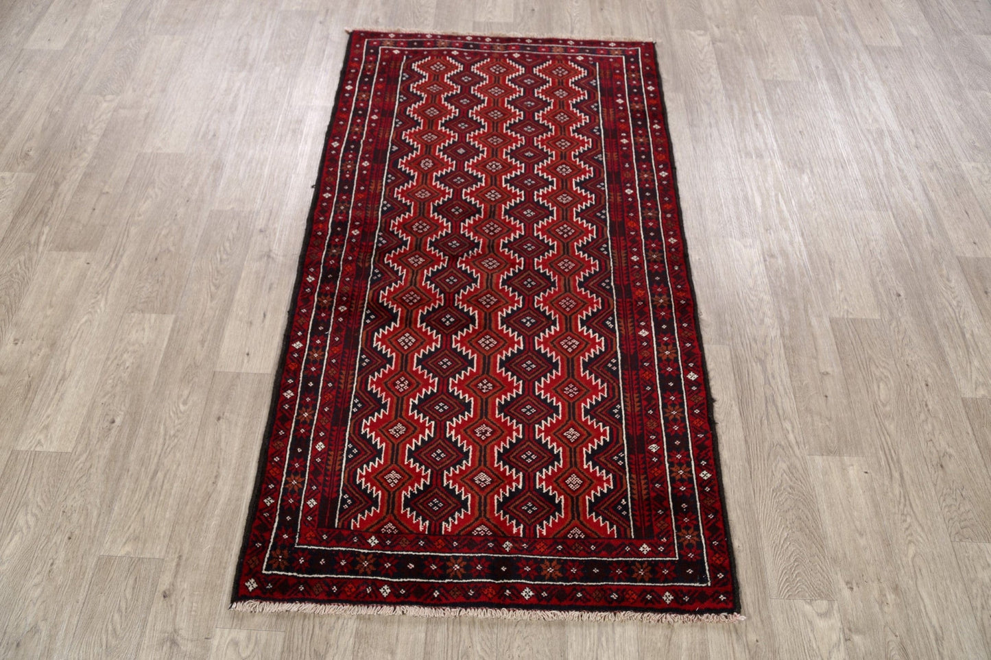 All-Over Geometric Balouch Oriental Area Rug 4x6