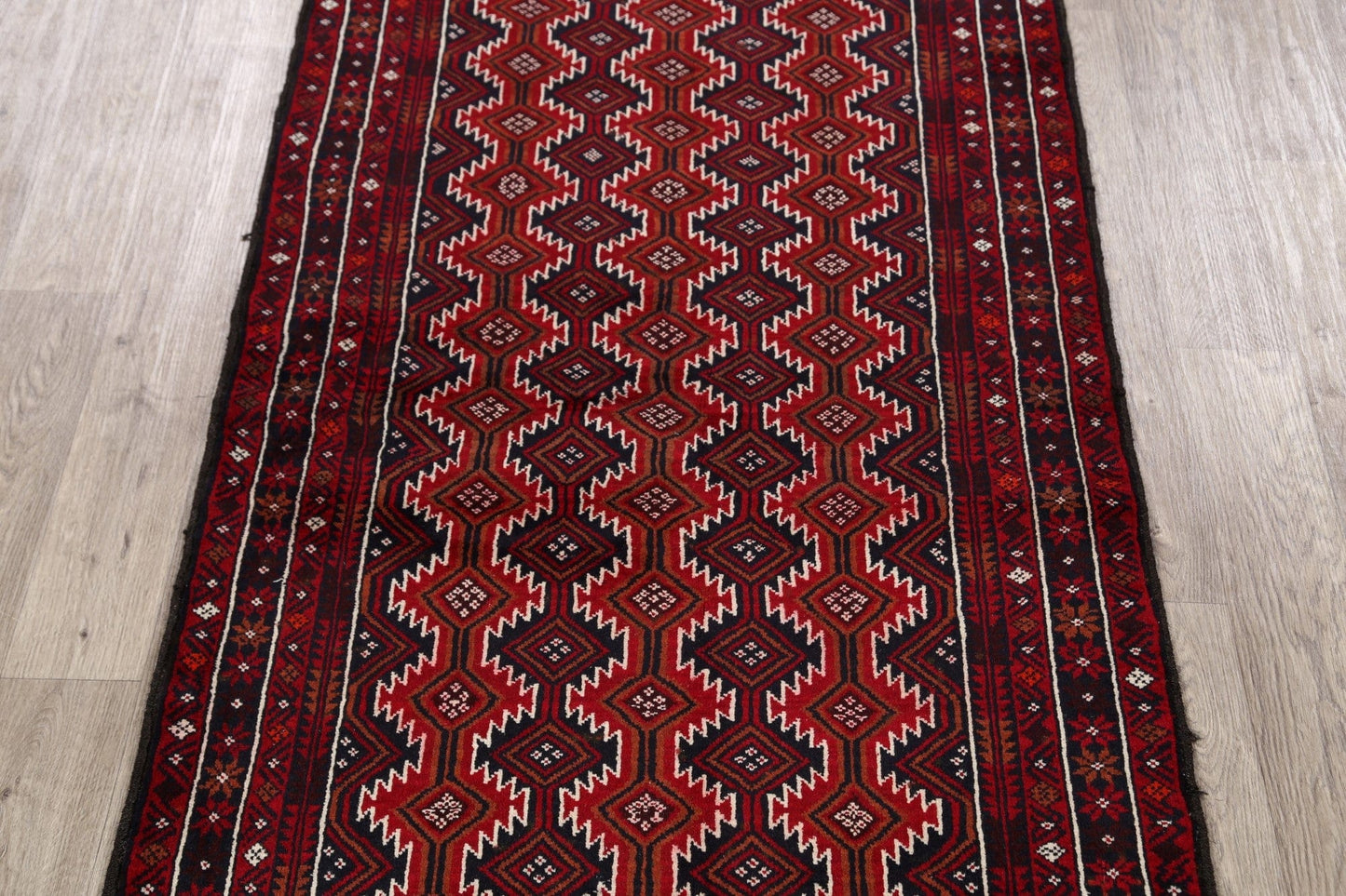 All-Over Geometric Balouch Oriental Area Rug 4x6