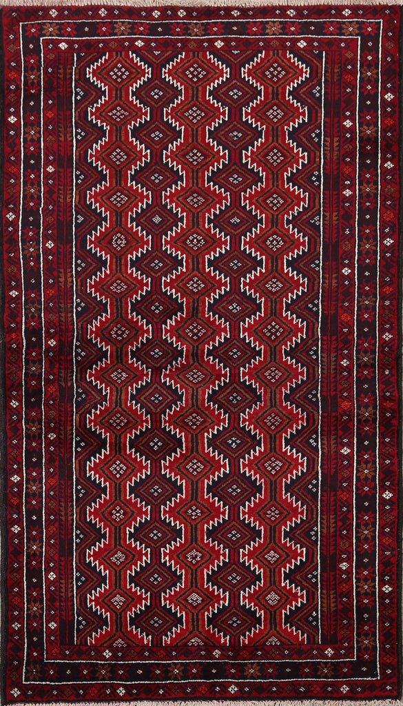 All-Over Geometric Balouch Oriental Area Rug 4x6