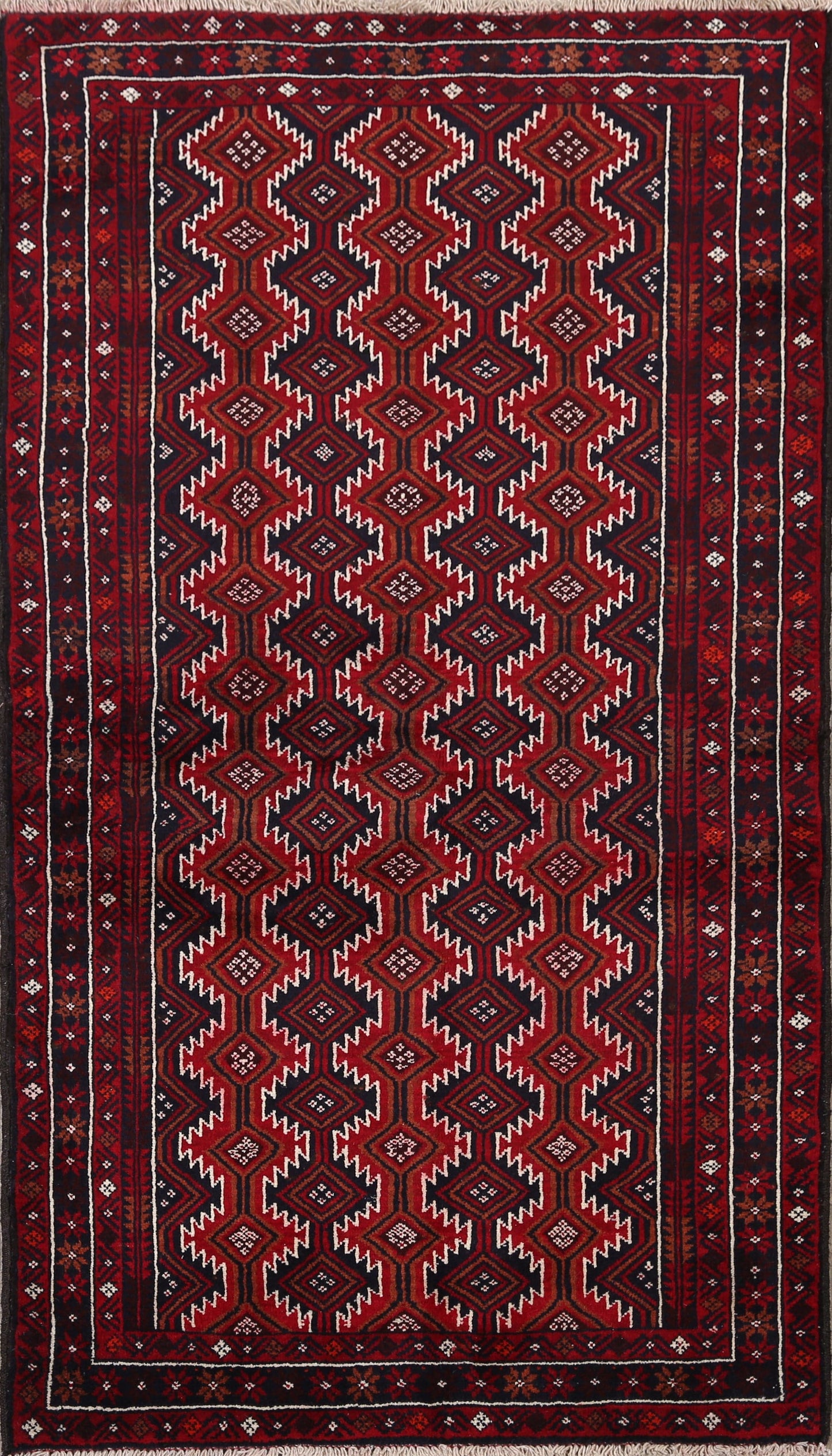 All-Over Geometric Balouch Oriental Area Rug 4x6