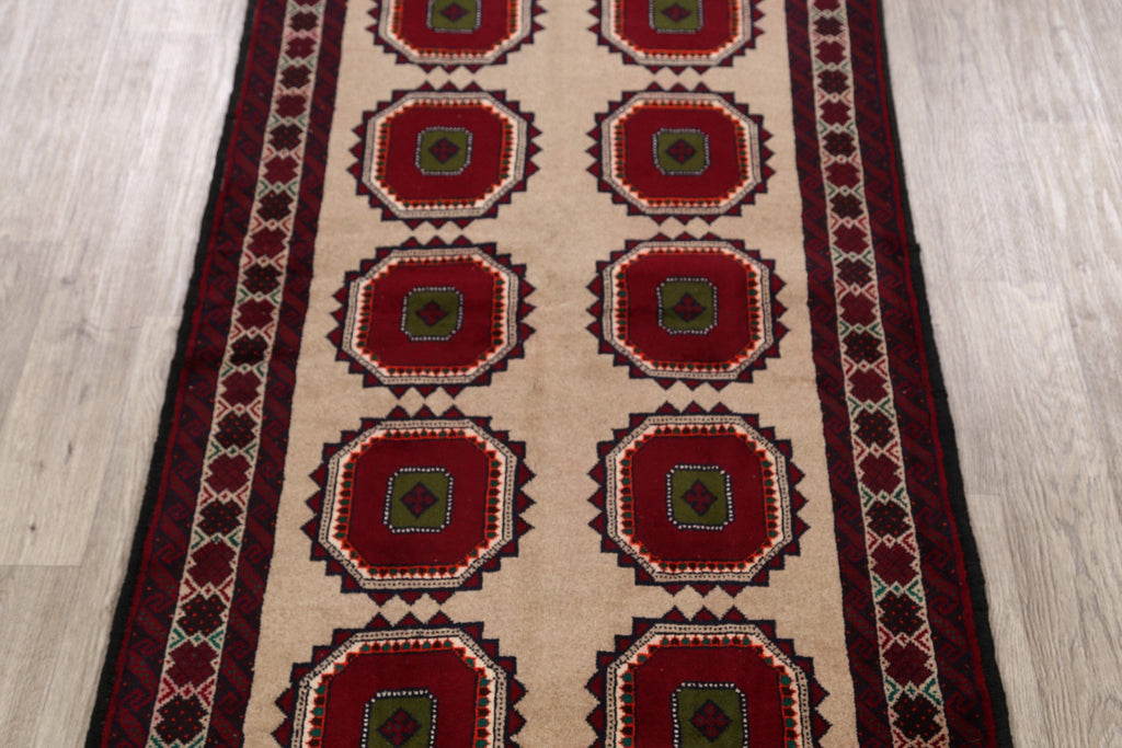 Geometric Balouch Afghan Oriental Area Rug 3x6