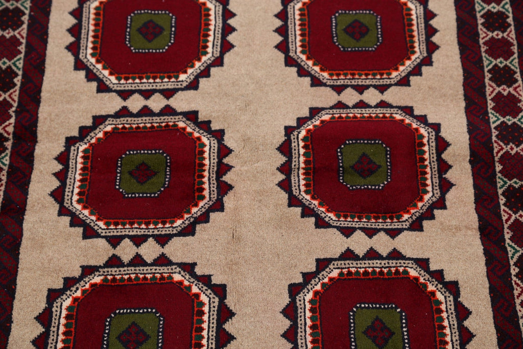 Geometric Balouch Afghan Oriental Area Rug 3x6