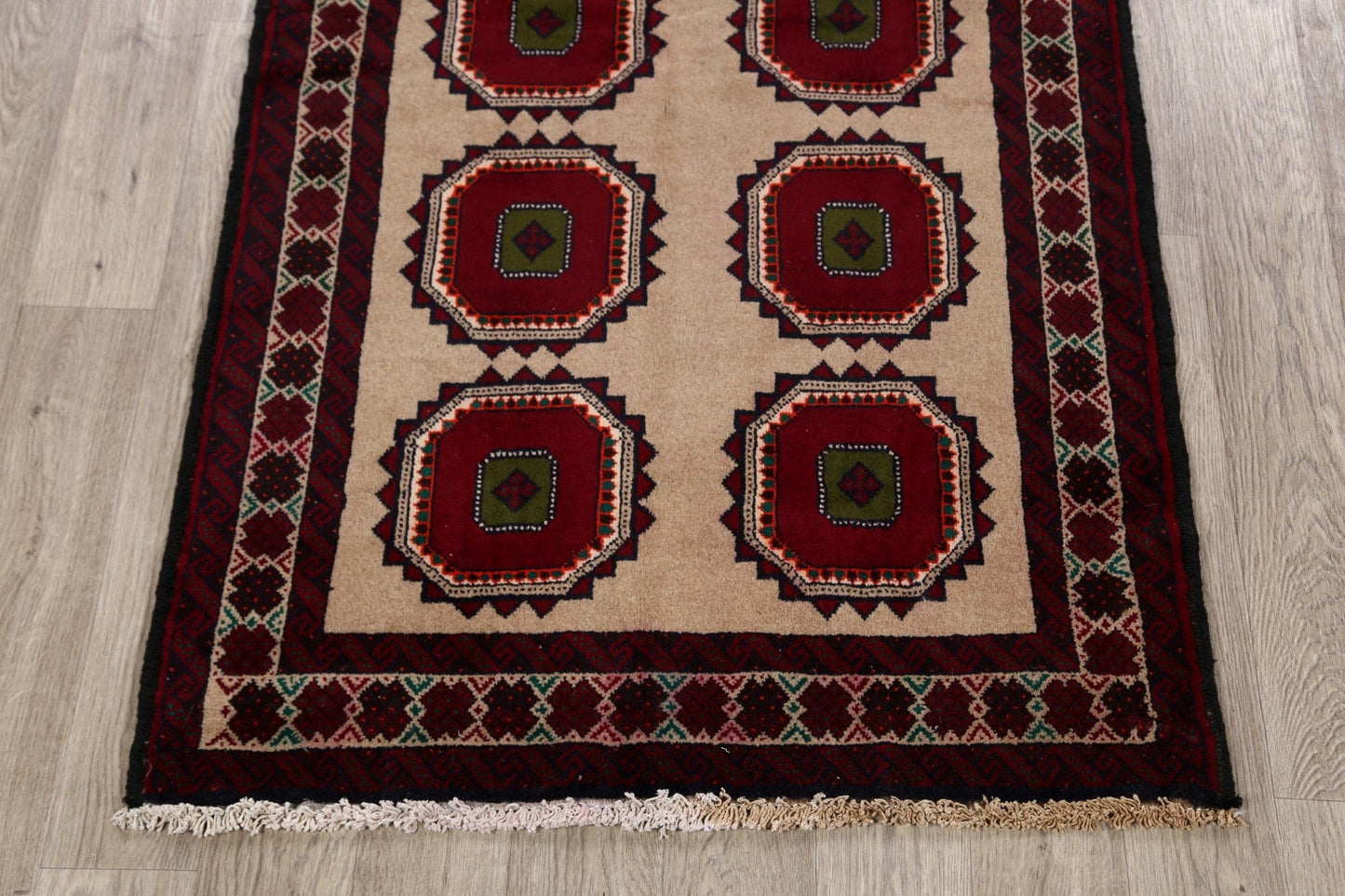 Geometric Balouch Afghan Oriental Area Rug 3x6