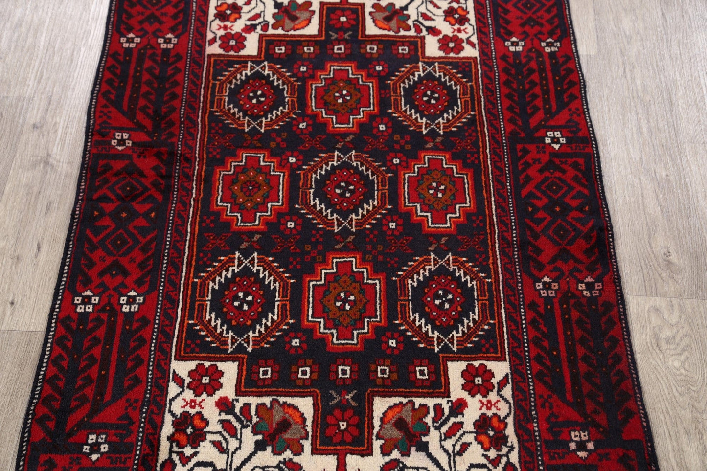 Geometric Balouch Afghan Oriental Area Rug 3x6