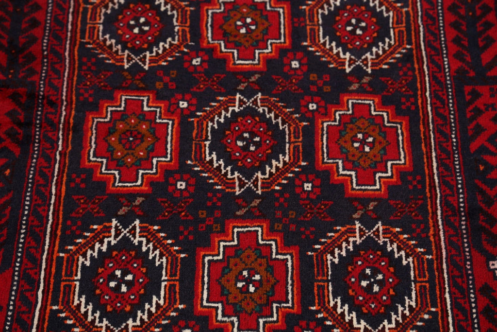 Geometric Balouch Afghan Oriental Area Rug 3x6