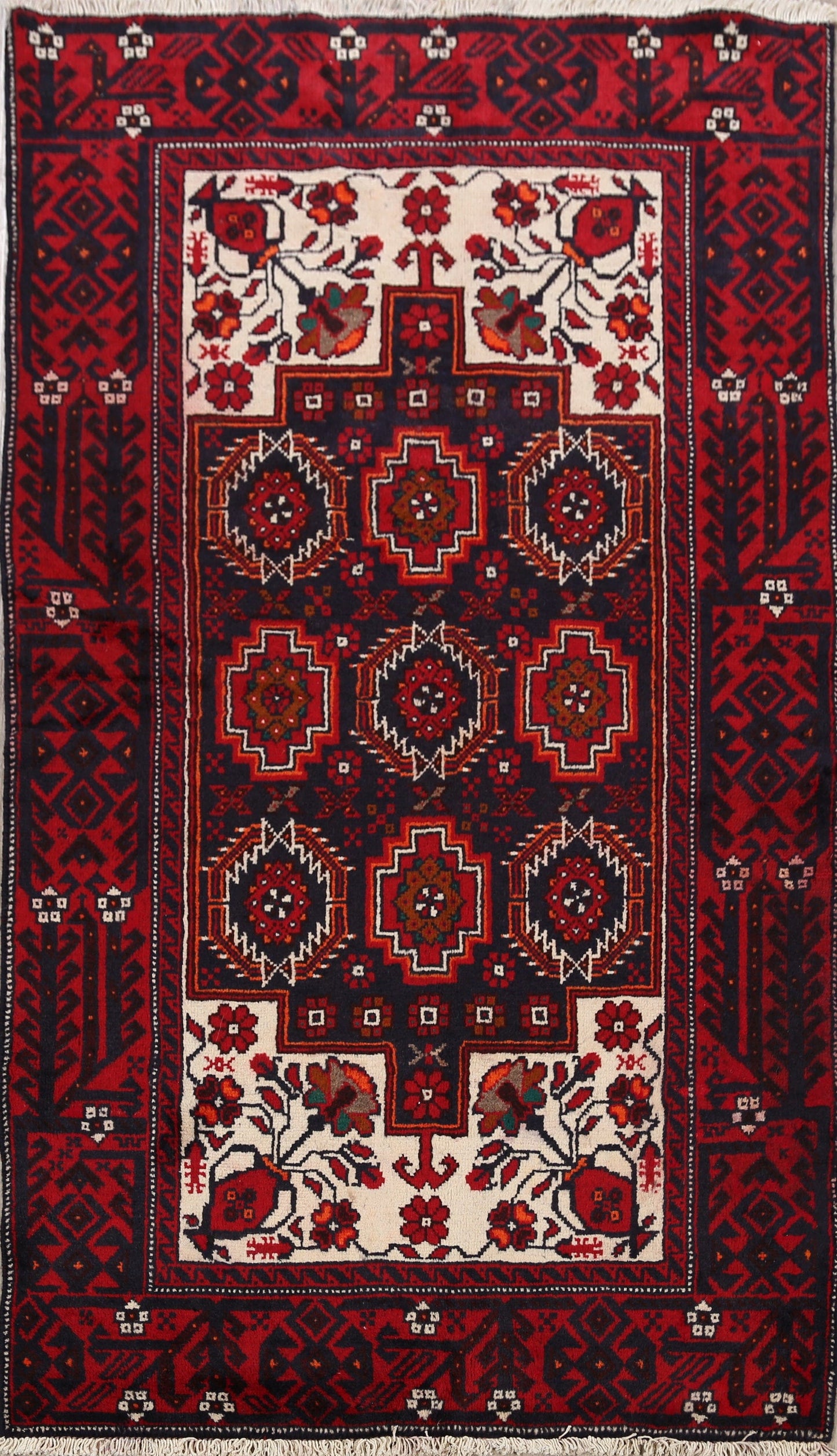 Geometric Balouch Afghan Oriental Area Rug 3x6