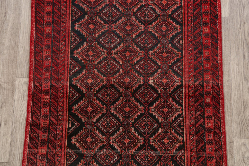 Vintage Geometric Balouch Persian Area Rug 3x6