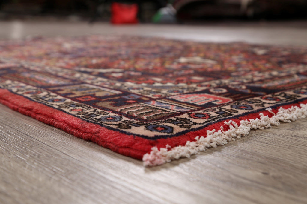 Geometric Red Malayer Persian Wool Rug 4x5