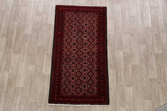 Geometric Balouch Afghan Oriental Area Rug 3x6