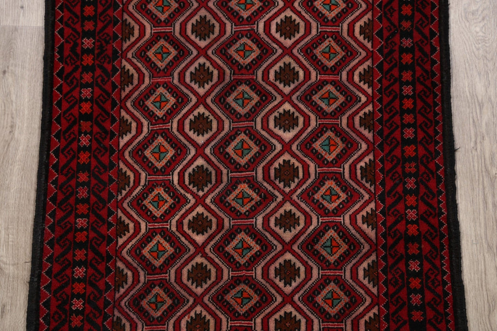 Geometric Balouch Afghan Oriental Area Rug 3x6