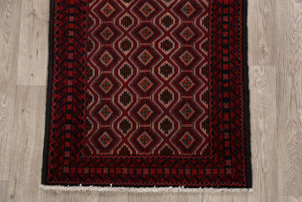 Geometric Balouch Afghan Oriental Area Rug 3x6