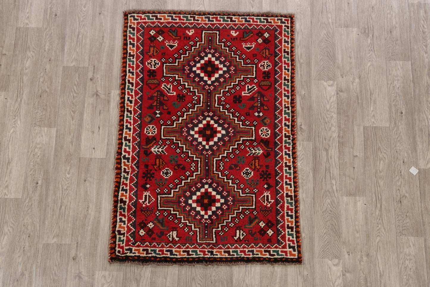 Tribal Geometric Shiraz Persian Area Rug 3x5