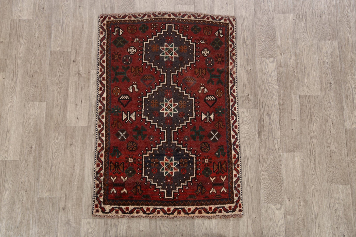 Tribal Geometric Shiraz Persian Area Rug 3x5