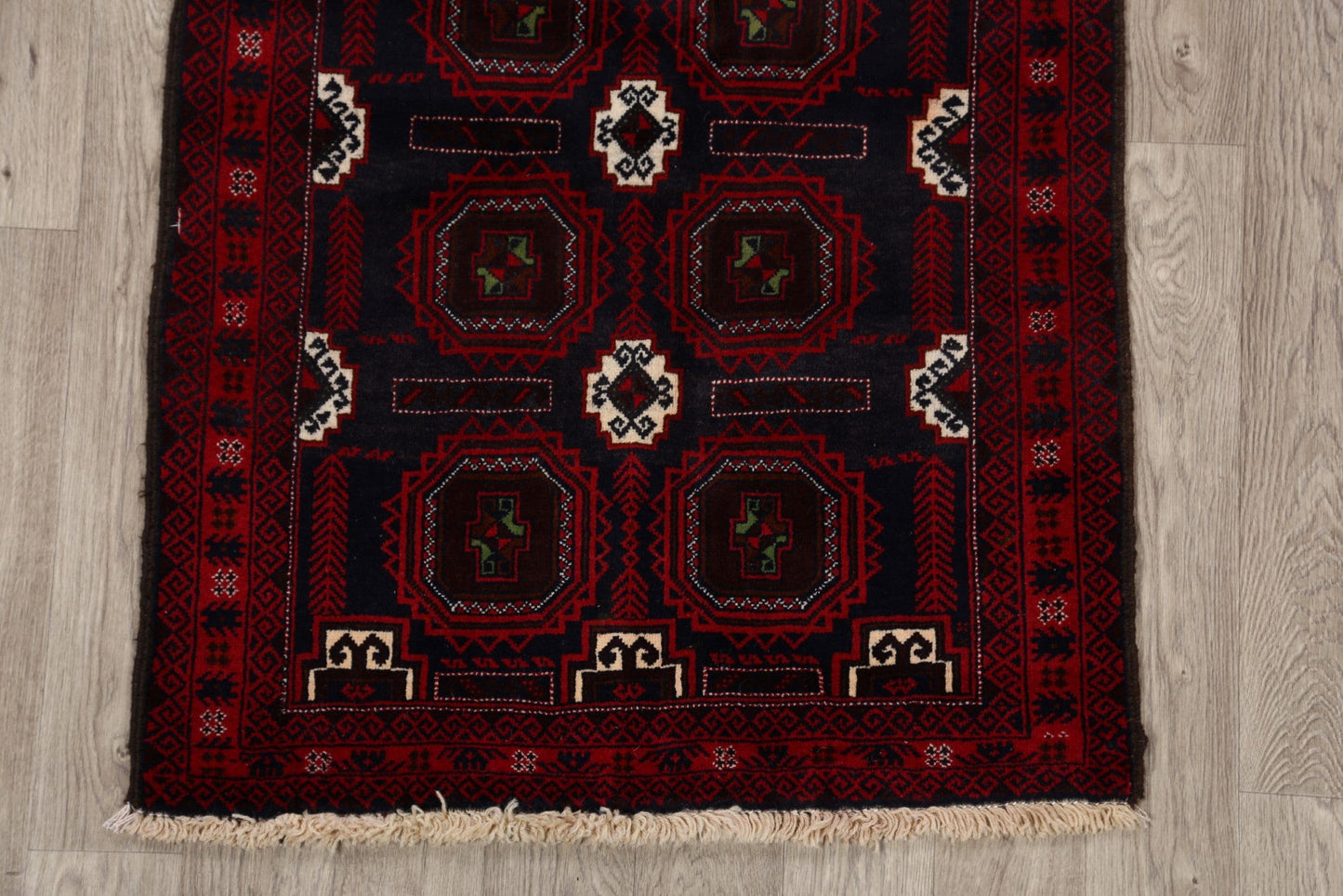 Geometric Balouch Afghan Oriental Area Rug 3x6