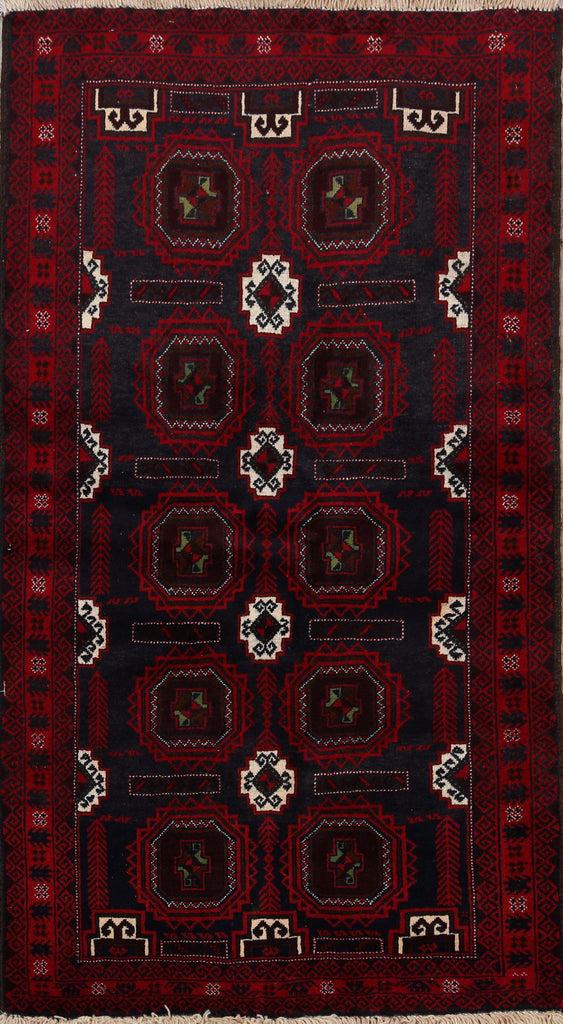 Geometric Balouch Afghan Oriental Area Rug 3x6