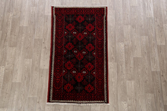 Geometric Balouch Afghan Oriental Area Rug 3x6