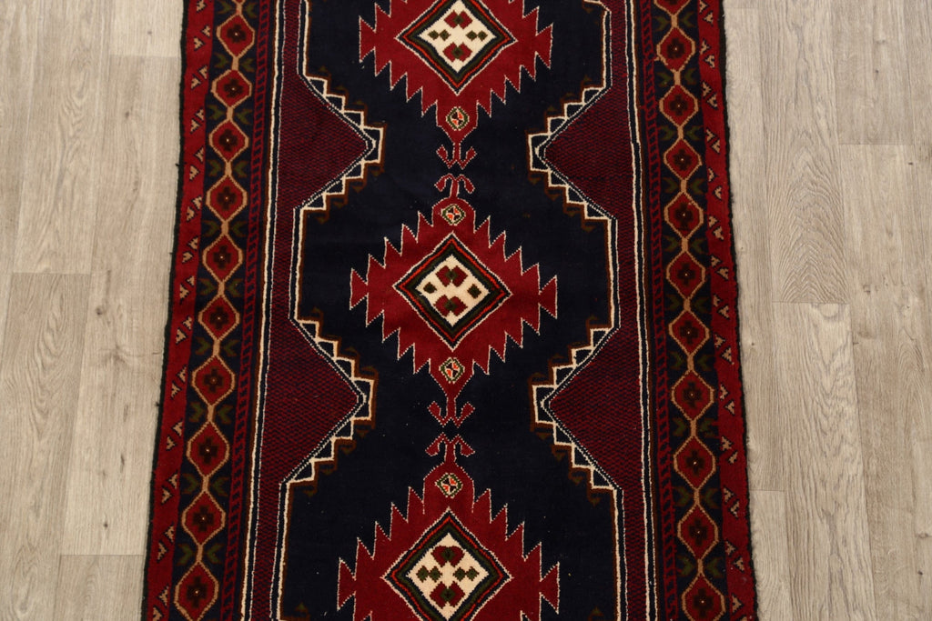 Navy Blue Geometric Zanjan Persian Area Rug 4x6