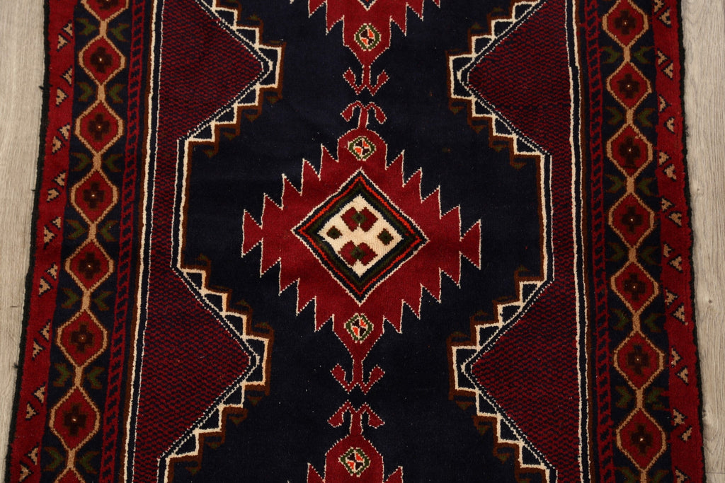 Navy Blue Geometric Zanjan Persian Area Rug 4x6