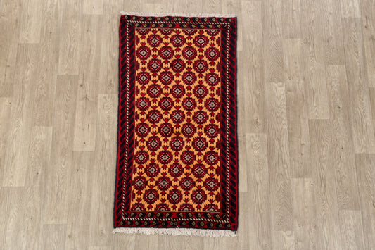 All-Over Geometric Balouch Afghan Area Rug 3x5