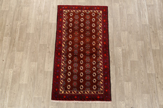 All-Over Geometric Balouch Persian Area Rug 3x6