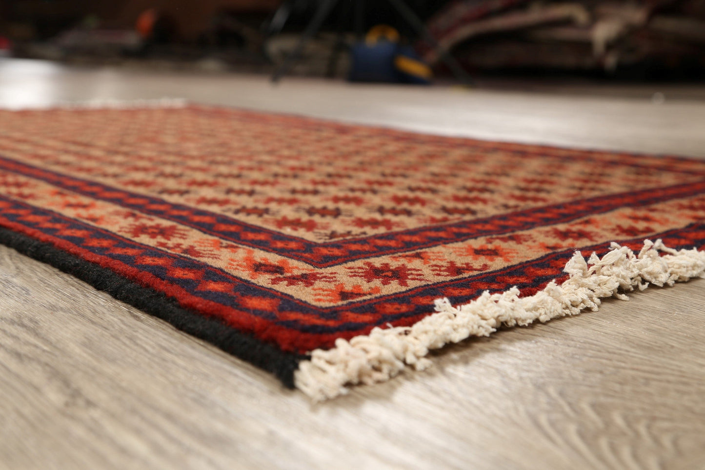 All-Over Geometric Balouch Afghan Area Rug 3x5