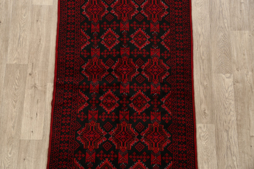 All-Over Geometric Balouch Afghan Area Rug 3x6