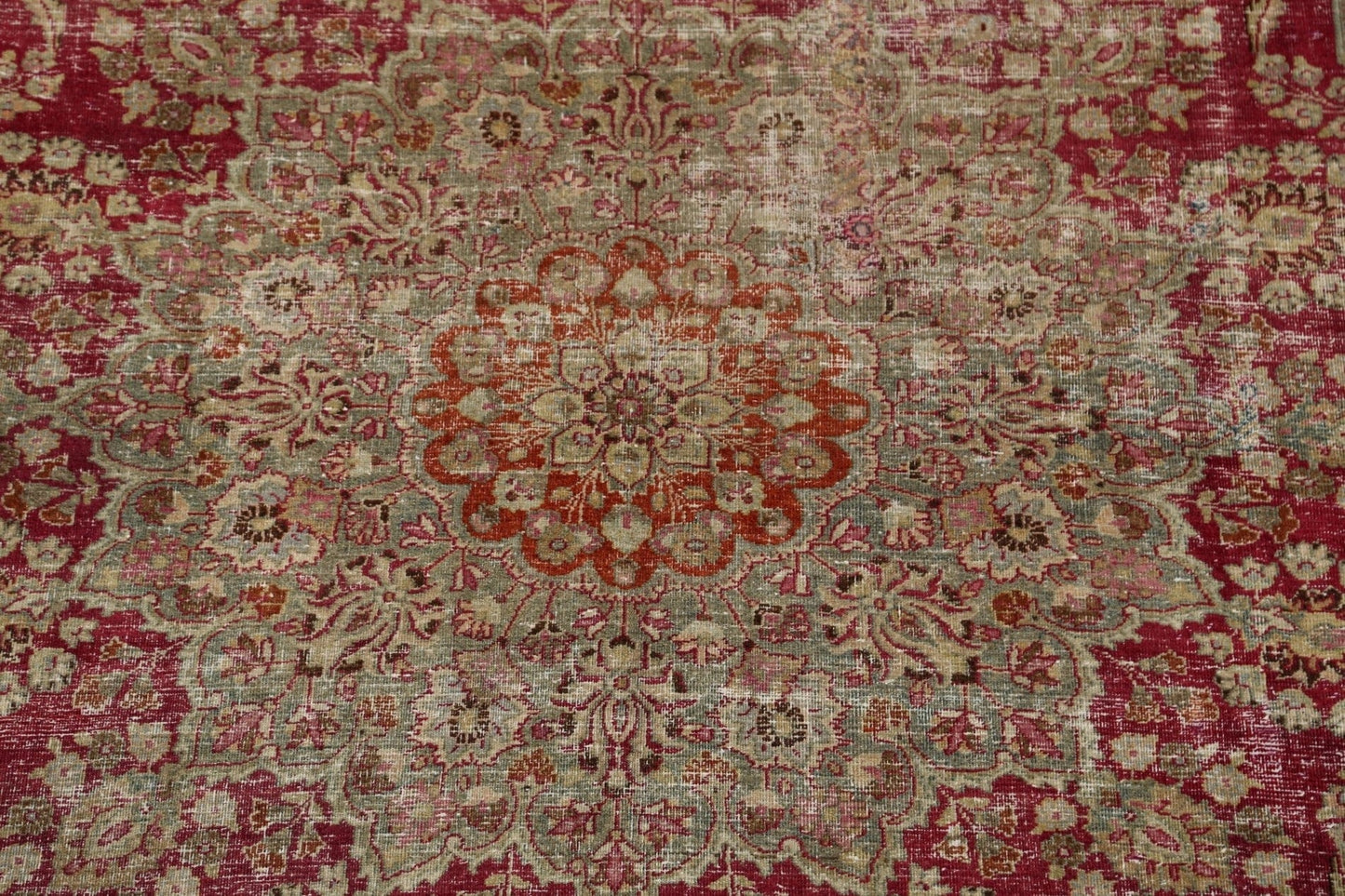 Pre-1900 Antique Floral Khoy Persian Area Rug 10x11