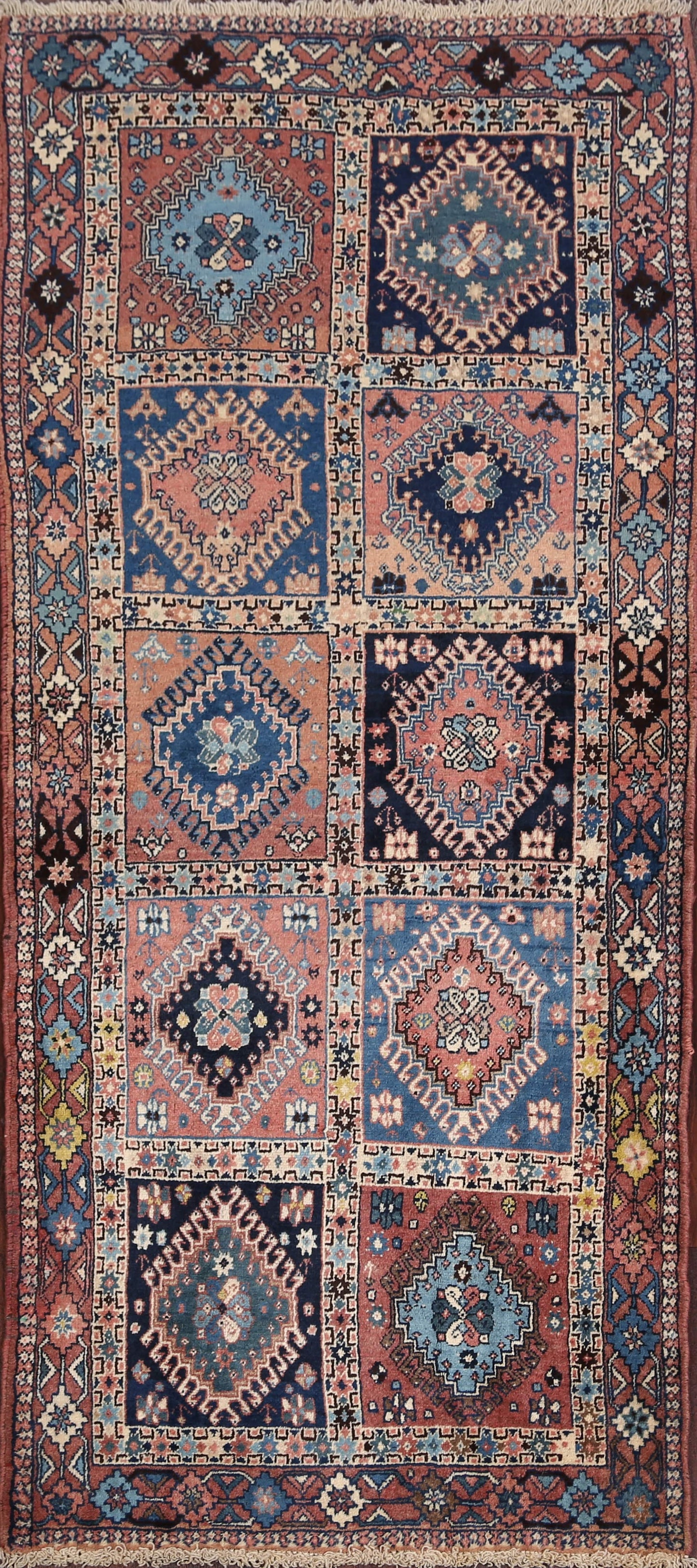 Geometric Yalameh Persian Area Rug 3x6