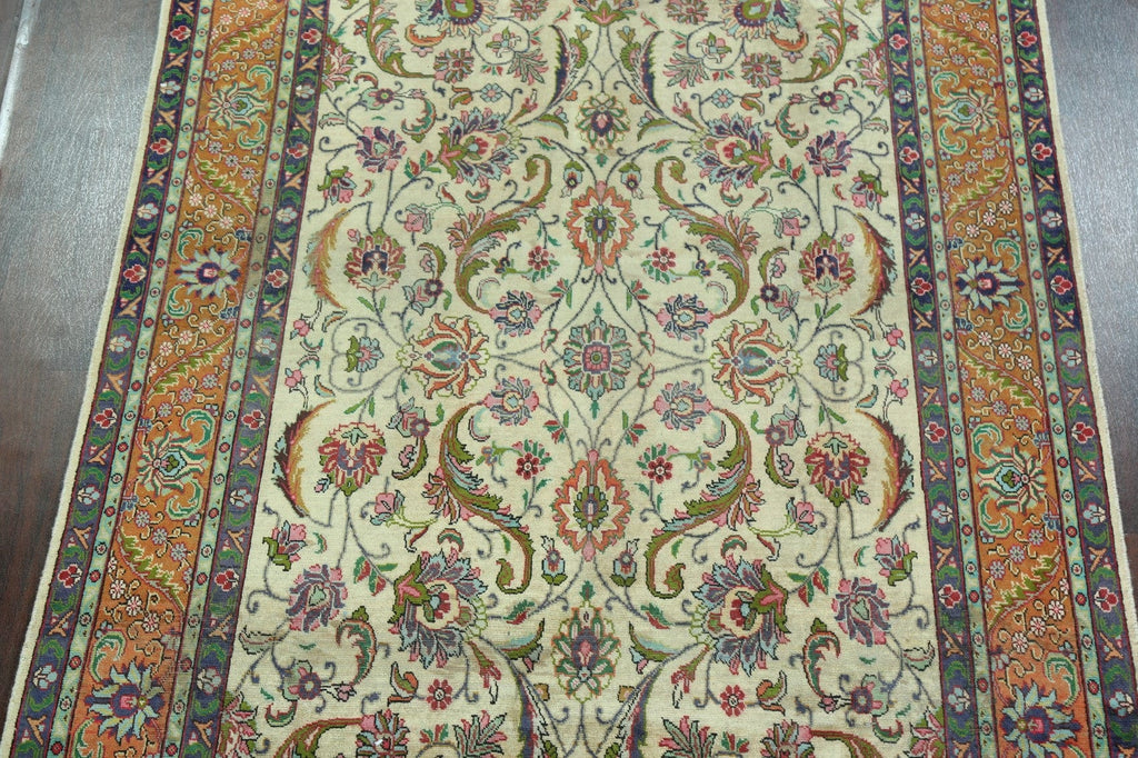 Antique All-Over Floral Tabriz Persian Area Rug 7x11