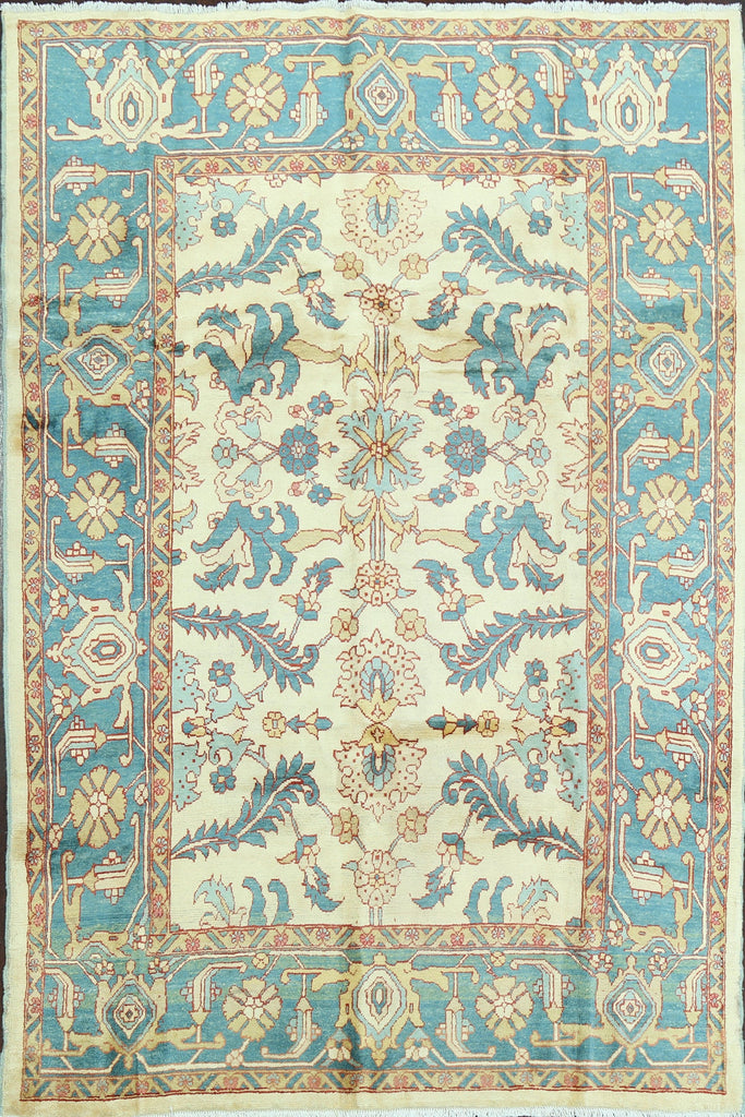 100% Vegetable Dye Floral Sultanabad Persian Area Rug 7x8